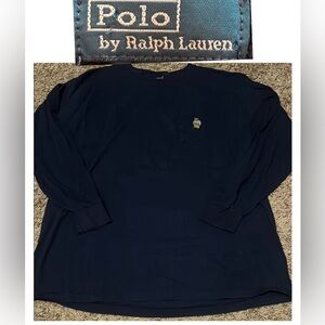 Polo by Ralph Lauren Blue Long Sleeve Tee Classic Design